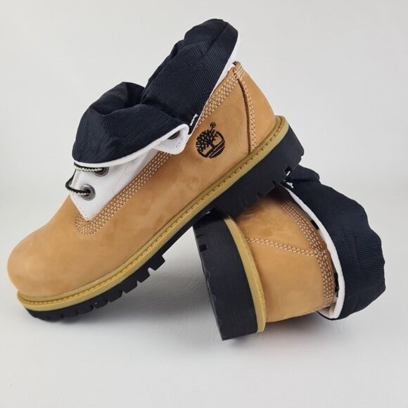 Timberland Script Roll Top Boots  Little Kids Wheat Leather - Picture 10 of 13